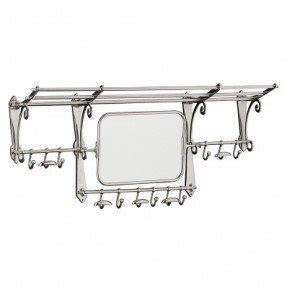 Wall coat rack with mirror