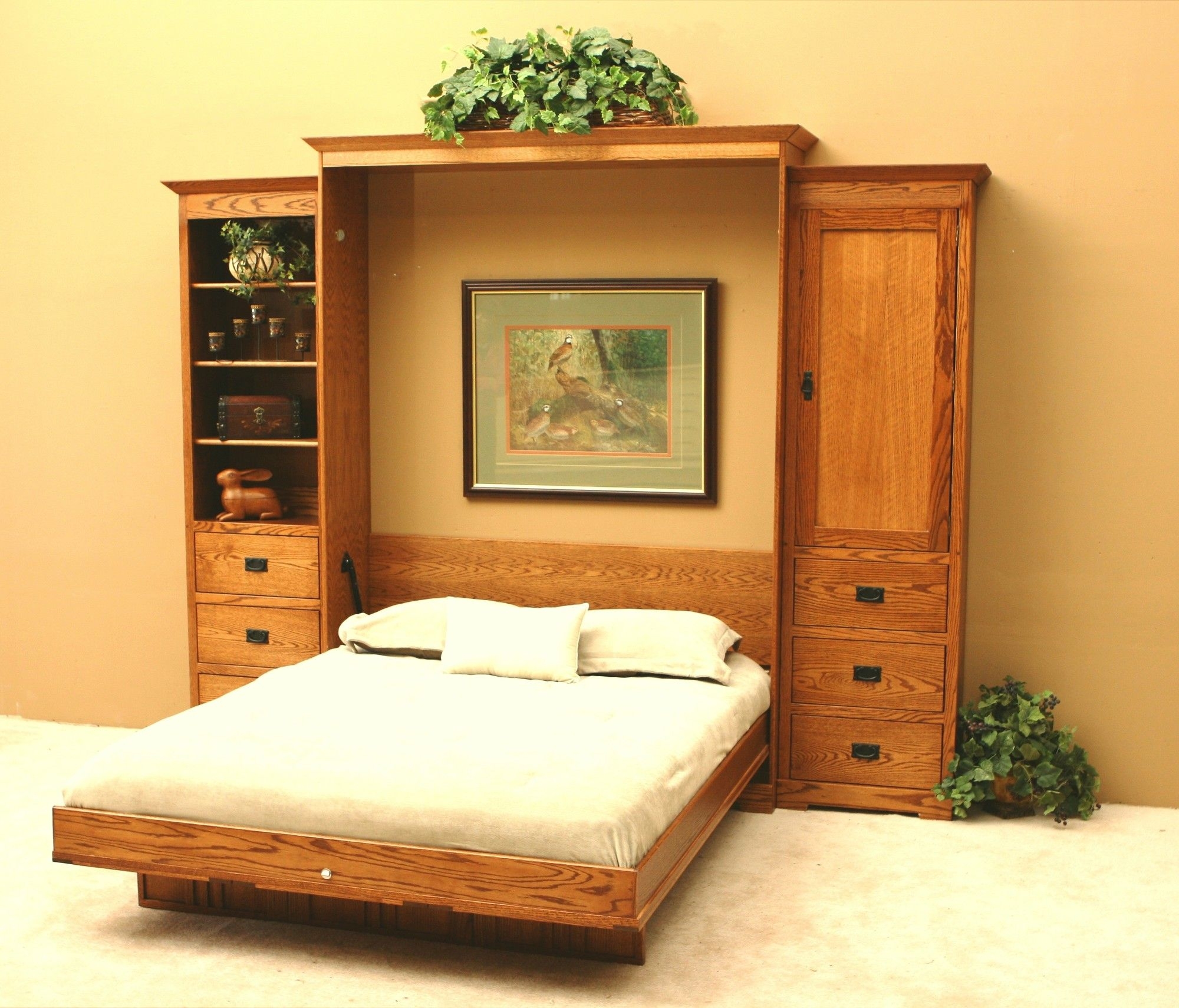 Wallbeds mission oak murphy bed