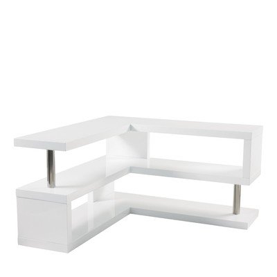 White corner tv unit