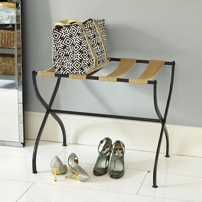 Wooden suitcase stand