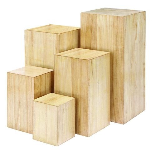 Woodland imports pedestal plant stand set of