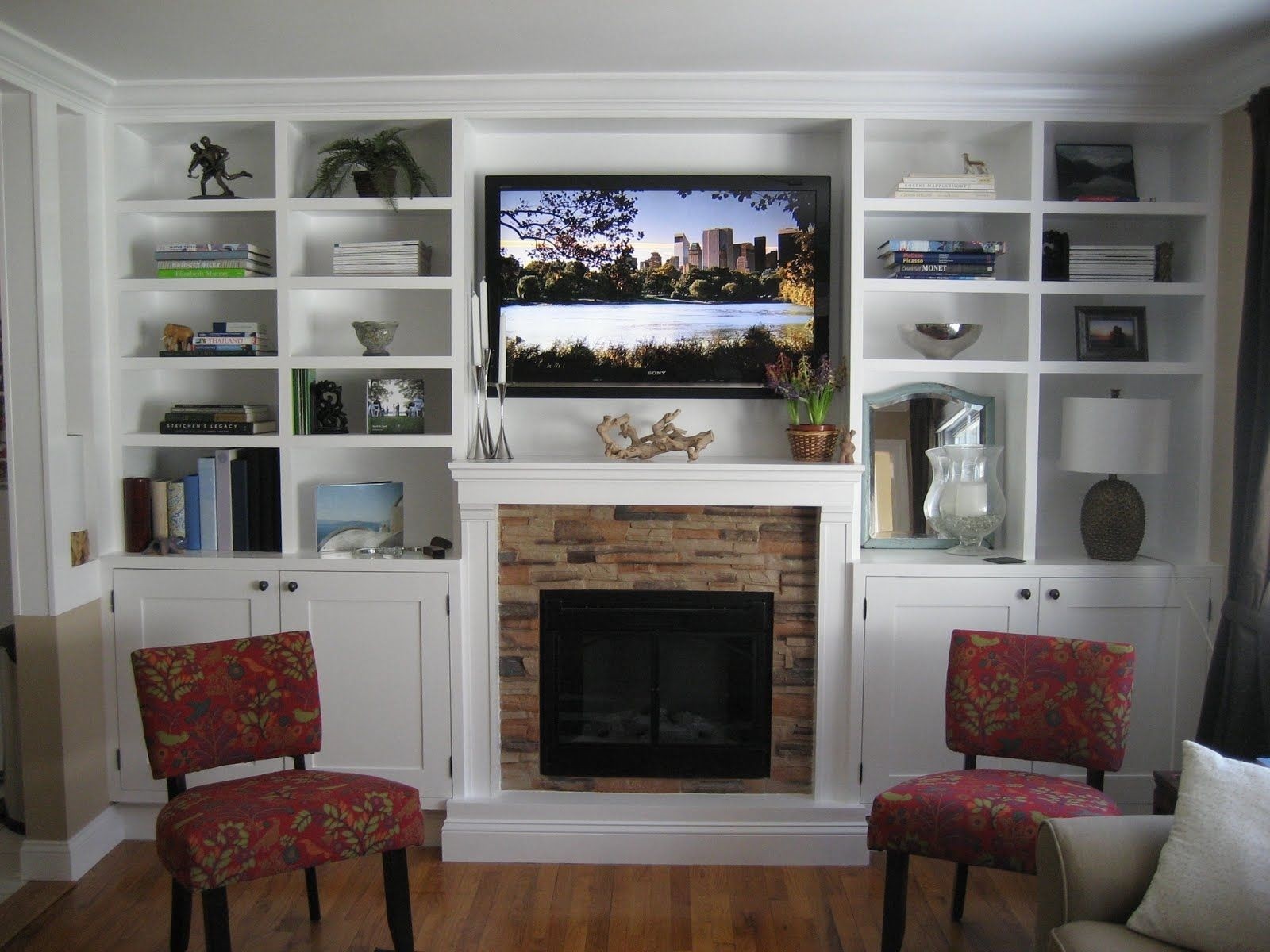 Fireplace wall unit
