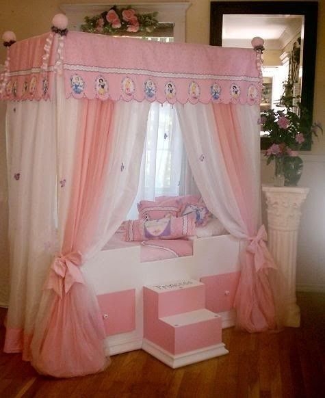 Girl canopy bedroom sets