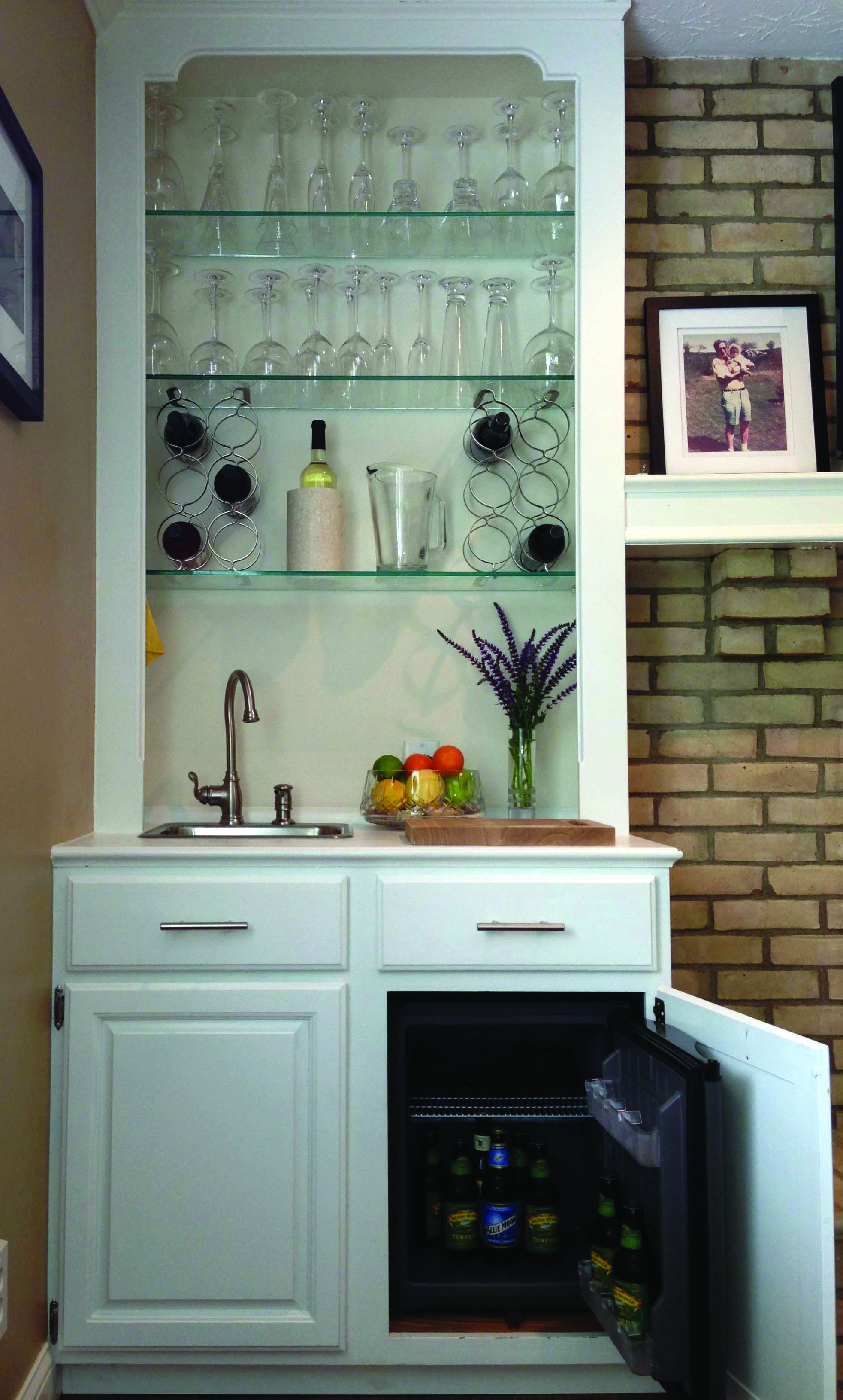 Liquor cabinet with fridge