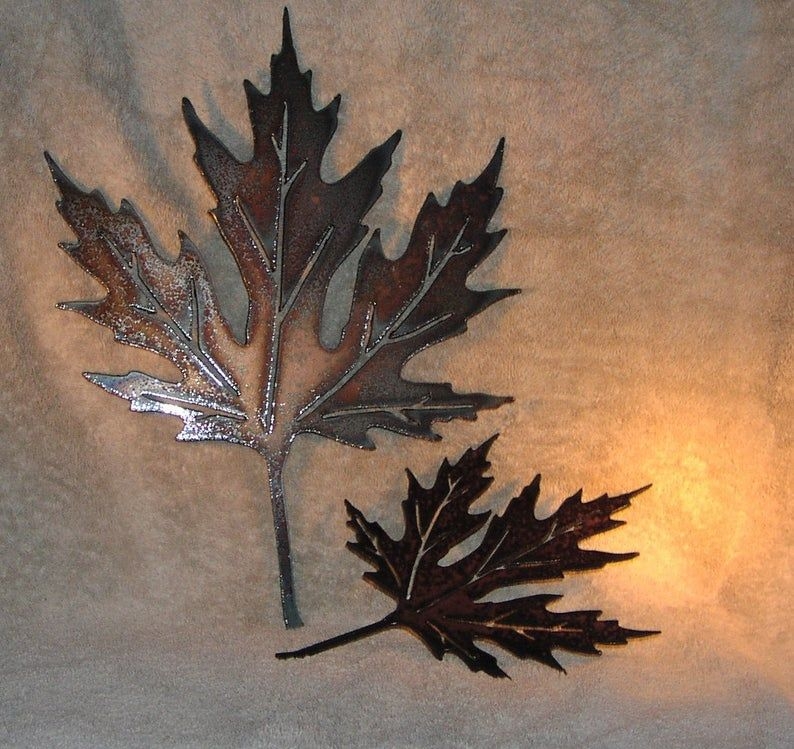 Metal wall art leaves 15