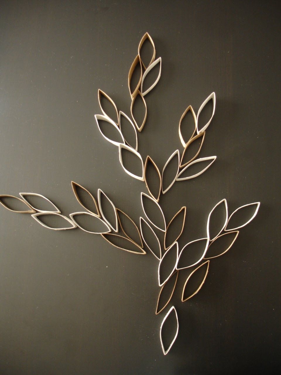Metal wall art leaves 5