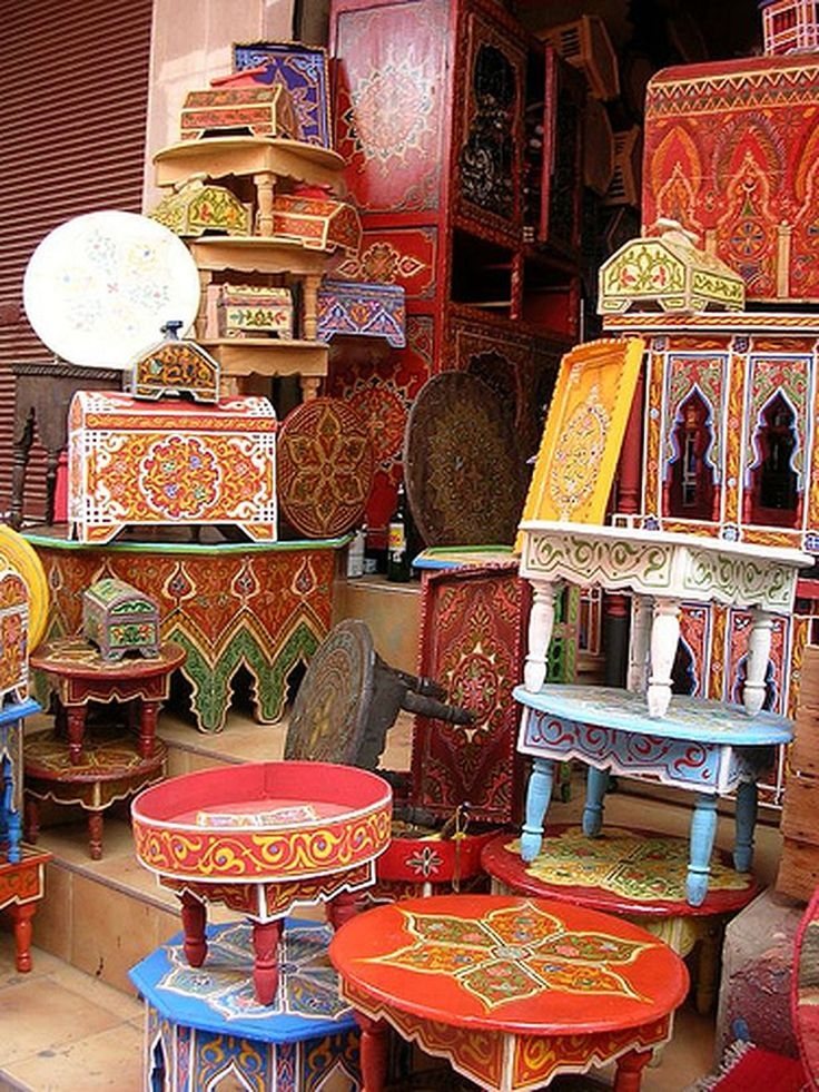 Moroccan painted furniture