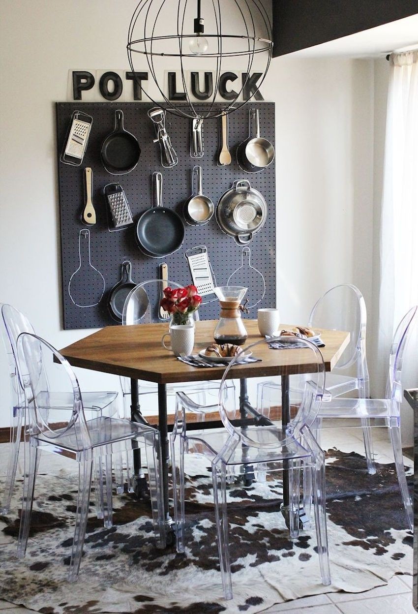 Octagon shaped dining table