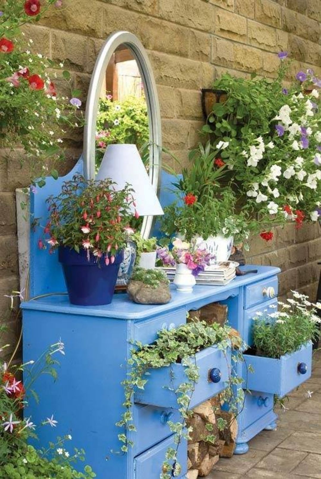 Plant stand with drawer 7