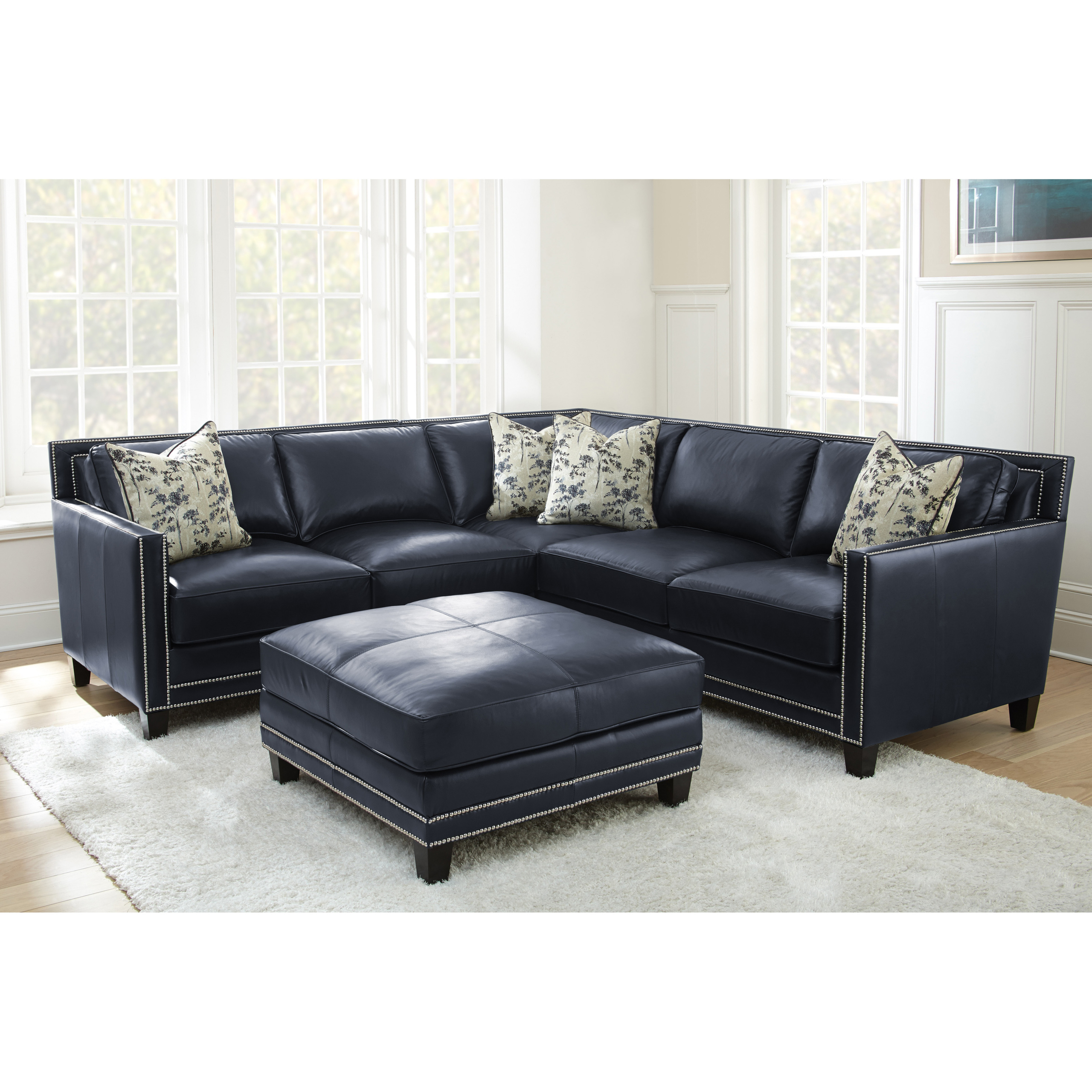 Sectional sofa nailhead trim