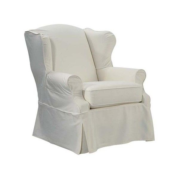 Slipcovered wingback chair 1