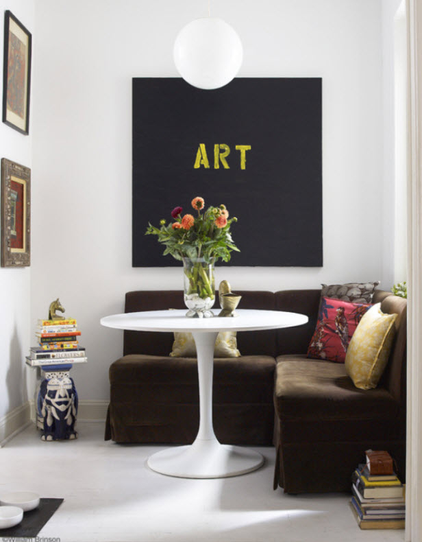 Small corner breakfast nook set 8