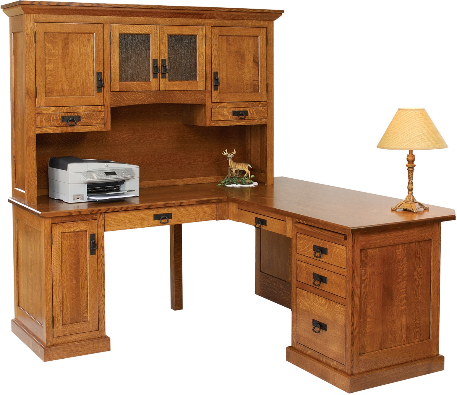Solid wood corner computer desk
