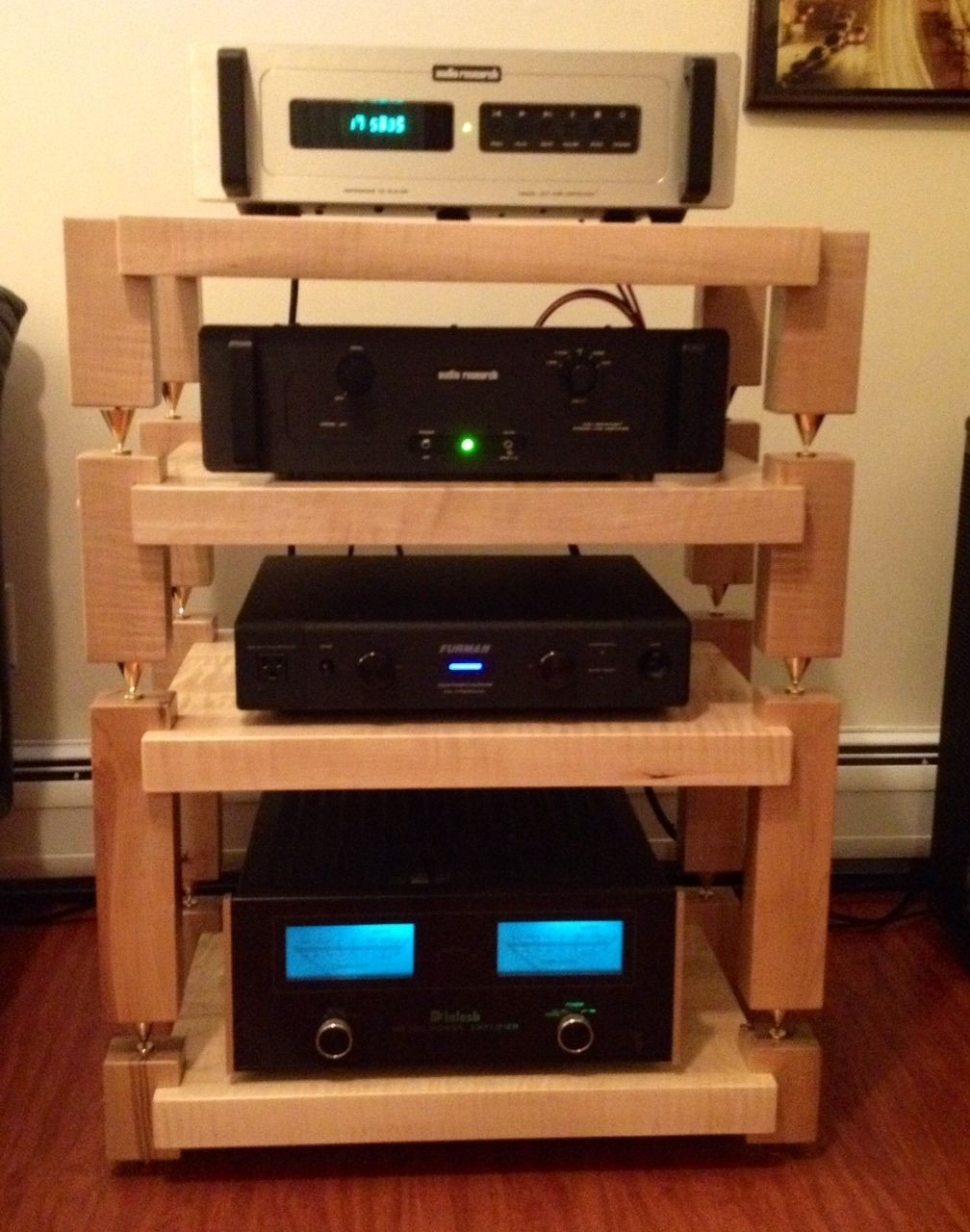 Steel audio rack