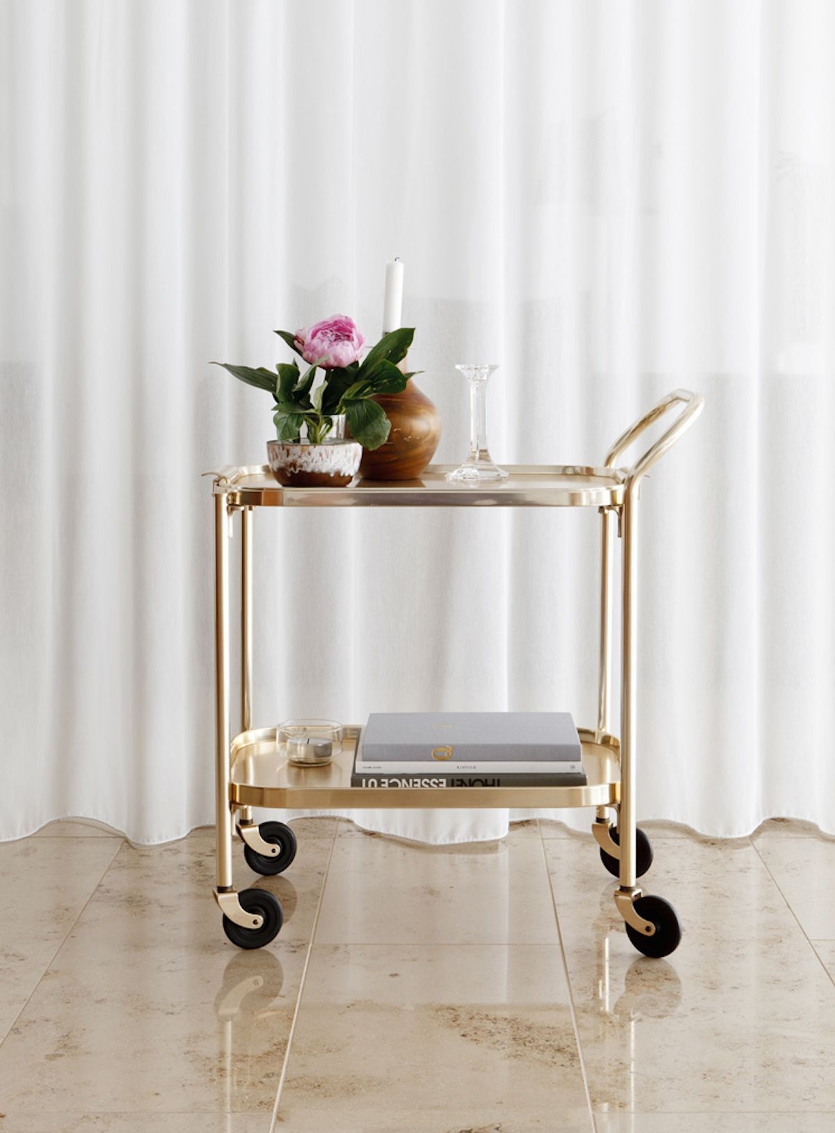 Tea carts with wheels