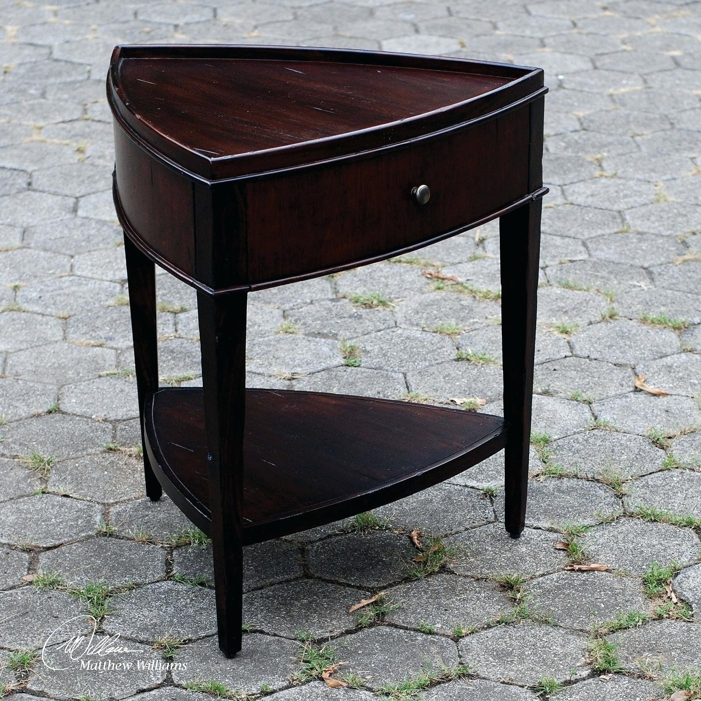 Triangle end table