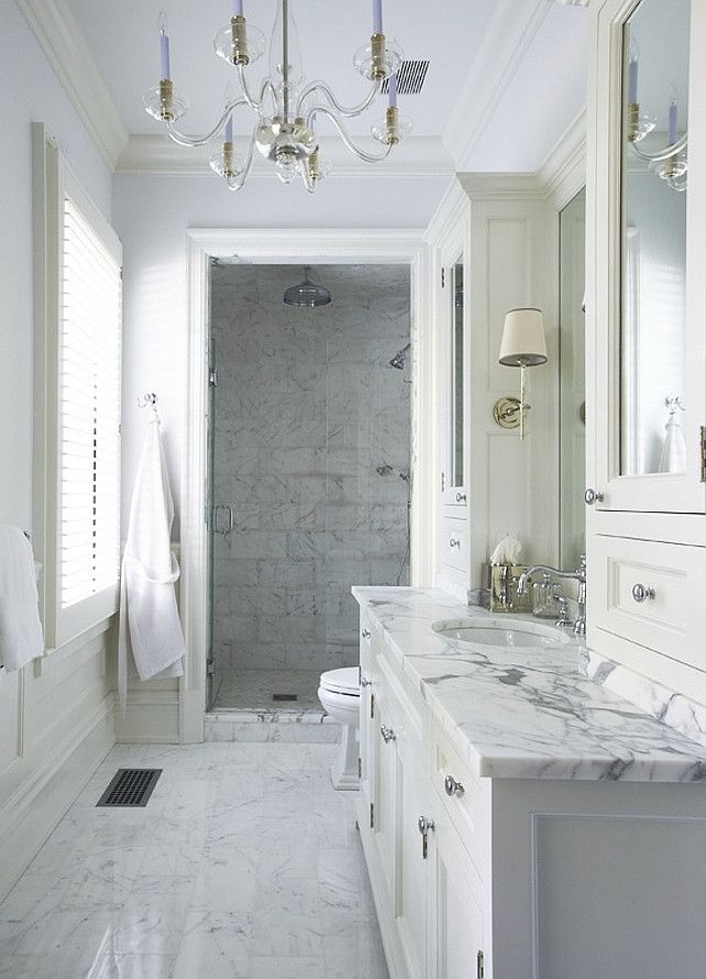 White bathroom storage tower