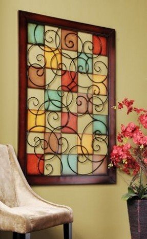 Wrought iron monogram wall decor