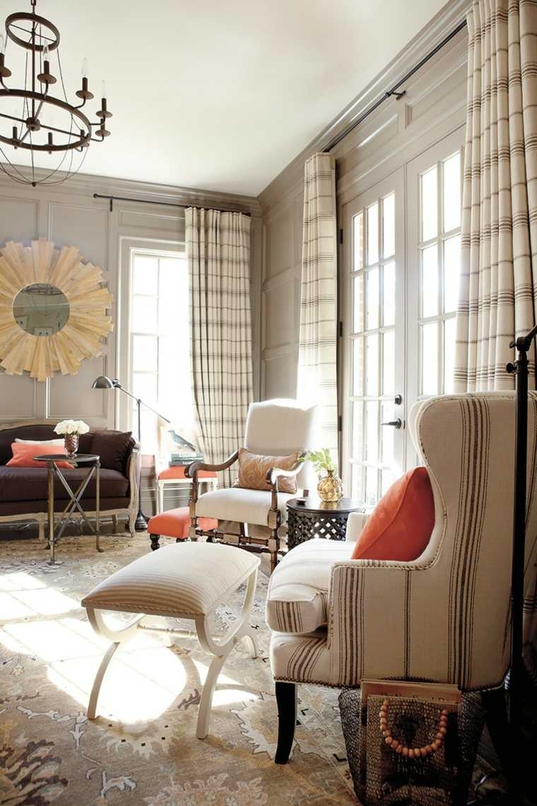 Blue buffalo check curtains