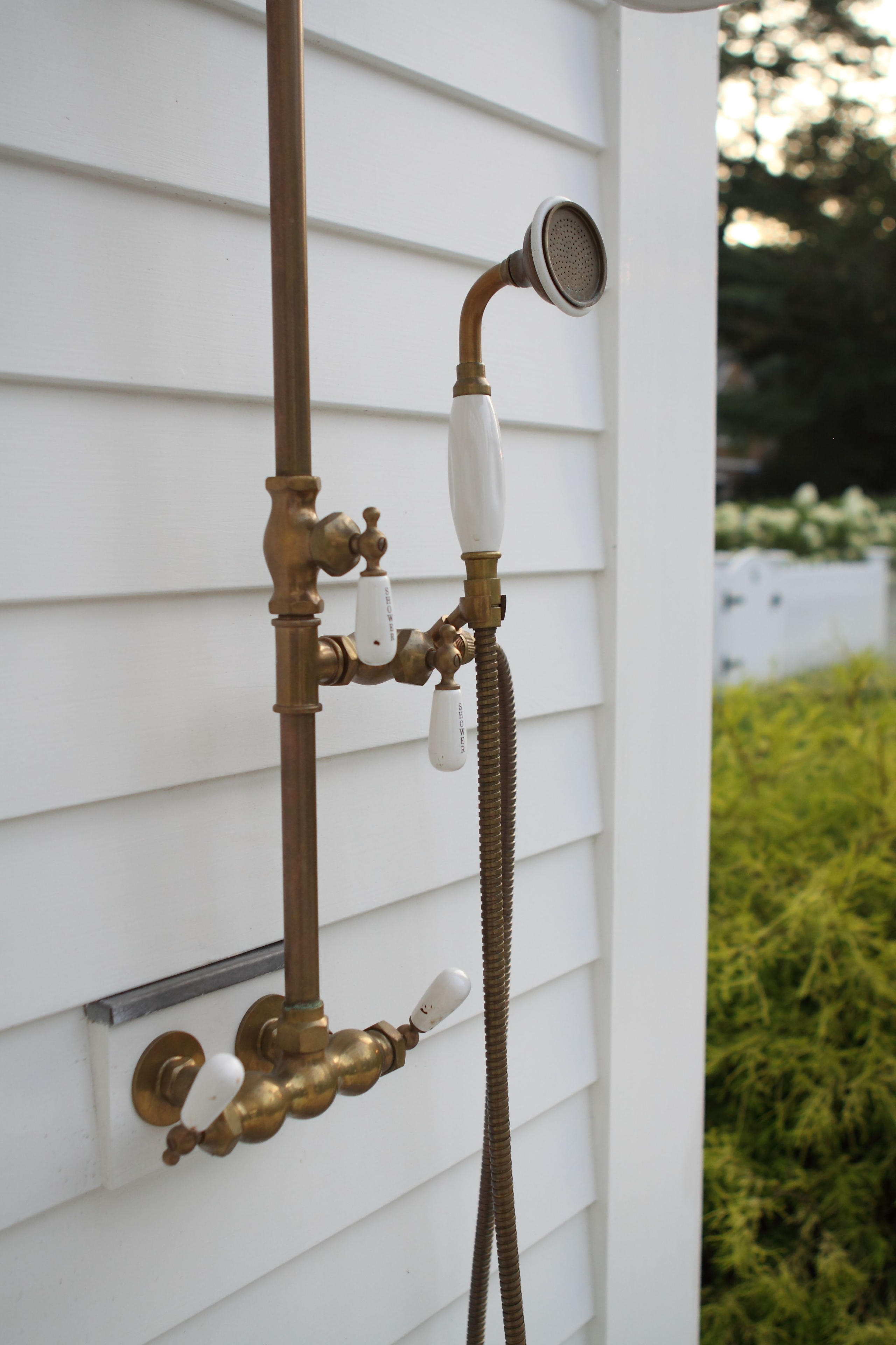 Brass shower fixtures