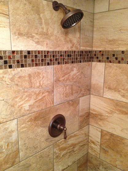 Bronze accent tile