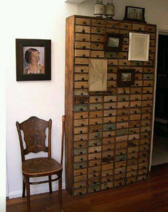 Cabinet with many small drawers 2