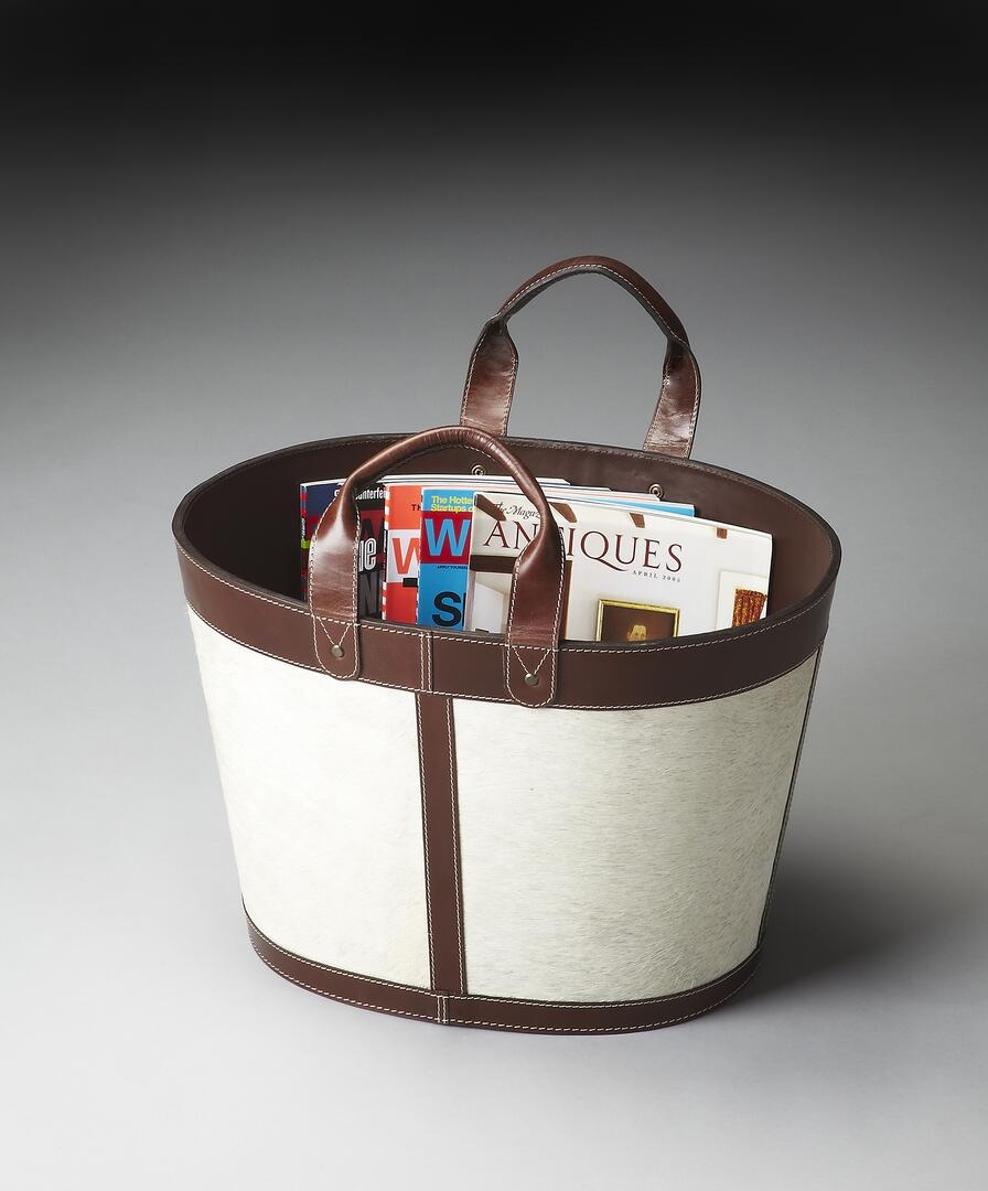 Chesterton leather magazine basket leather magazine rack free shipping