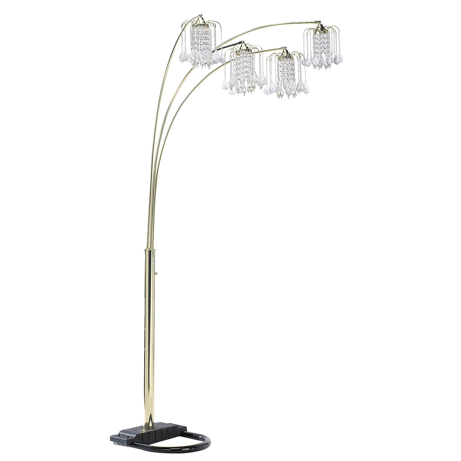 Crystal Floor Lamp with Crystal-Like Shades
