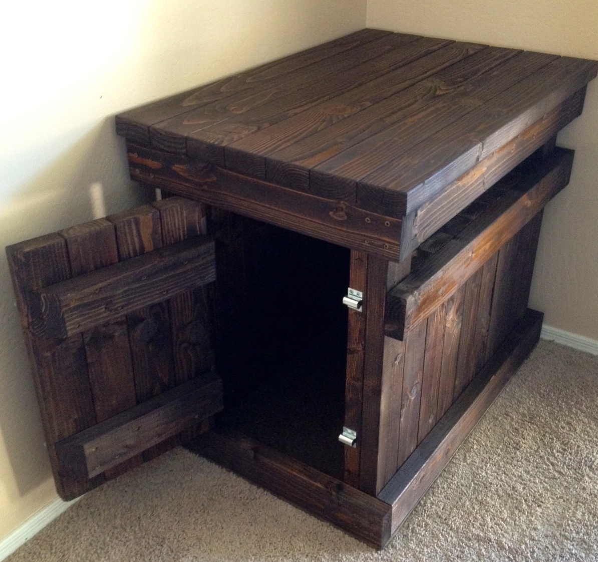 Dog crate nightstand
