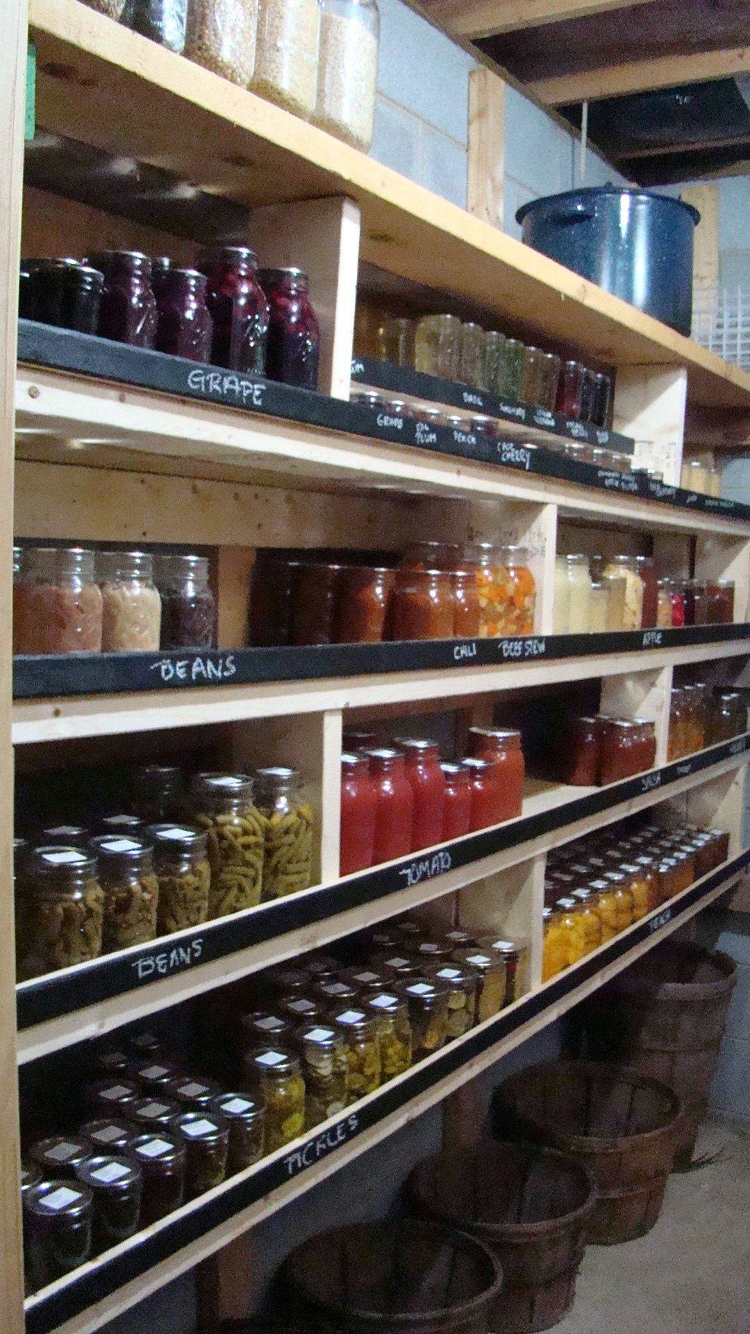 Food pantry shelves