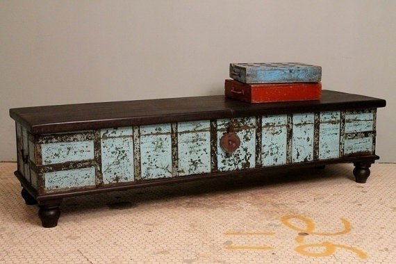 Free shipping distressed turquoise blue