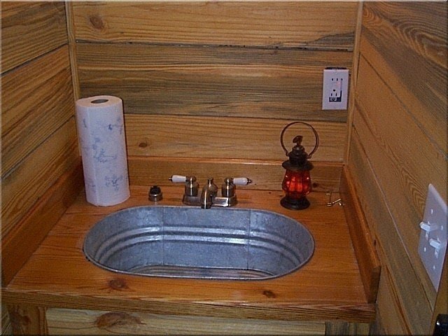 Galvanized sink