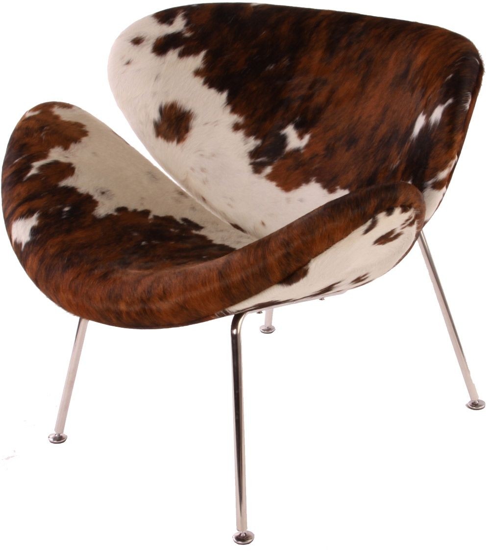 Home loungers pierre paulin orange slice chair replica in cowhide