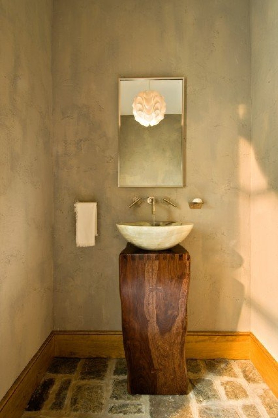 Its a bathroom but the wall finish is perfect for