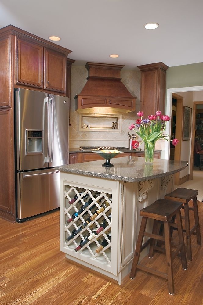 Kitchen with wine rack