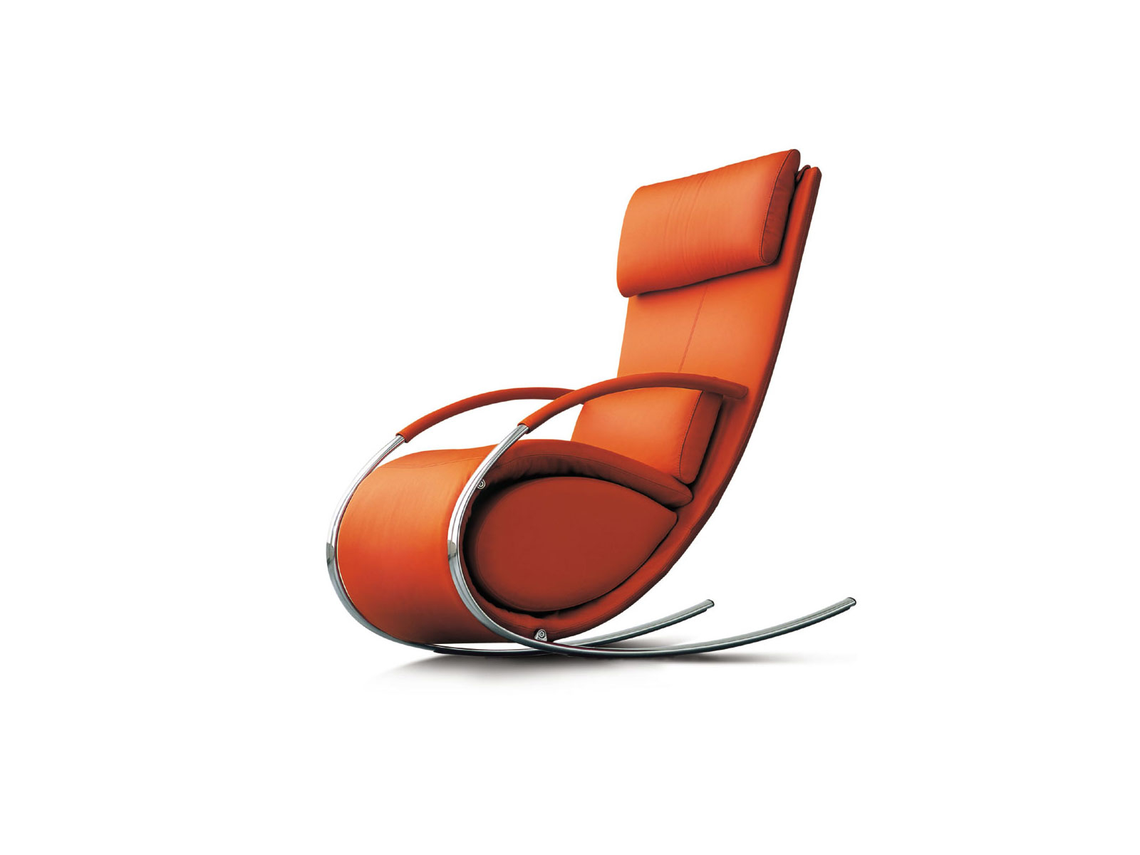 Leather rocking chair