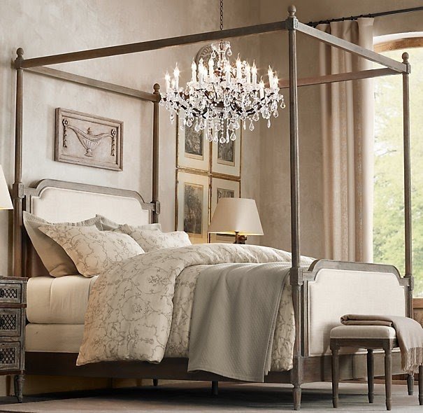 Oak four poster bed