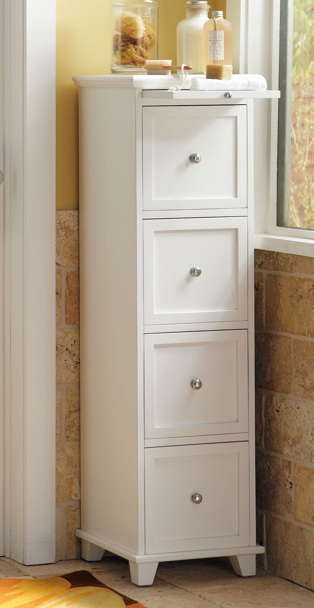 Slim storage cabinet