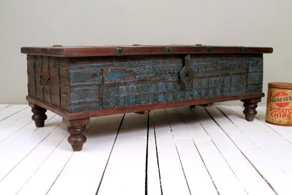 Trunk like coffee table