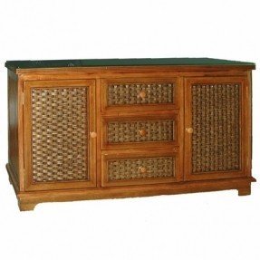 Wicker linen cabinet 32