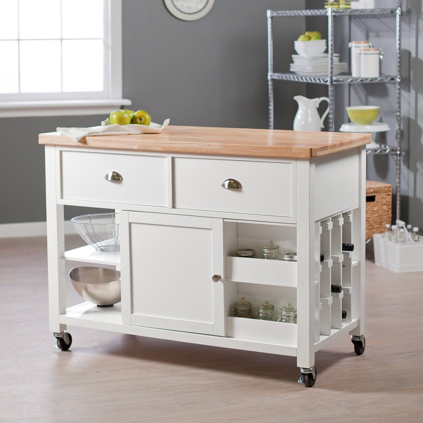 Wine cooler in island