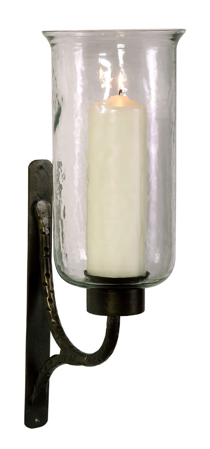 Wrought iron sconces large wrought iron candle sconce with amber