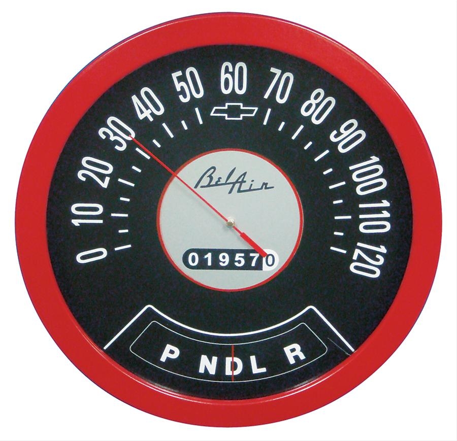 1957 bel air wooden speedometer thermometer