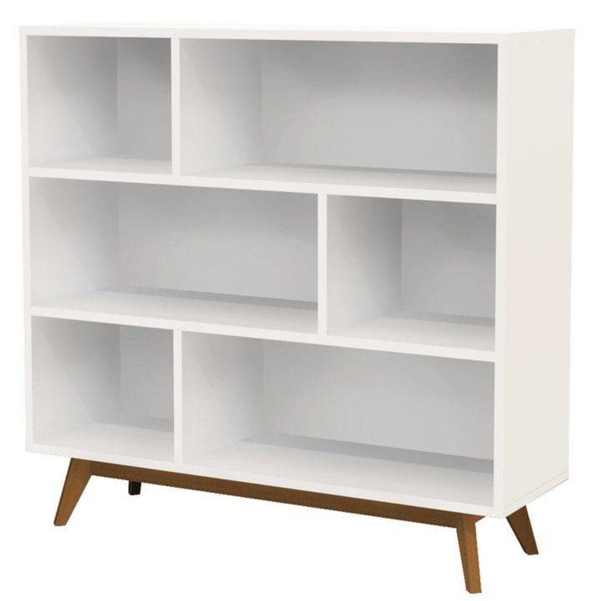 Bess white scandinavian style bookcase