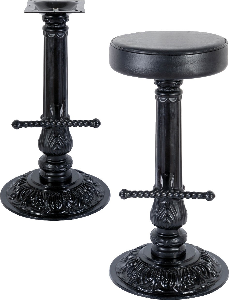 Cast iron ornamental barstool base b1c5 bs