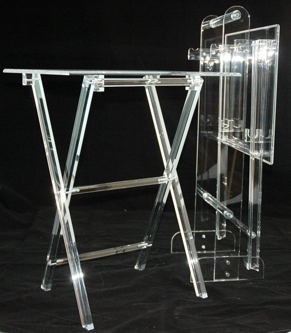 Clear acrylic lucite plexiglass folding