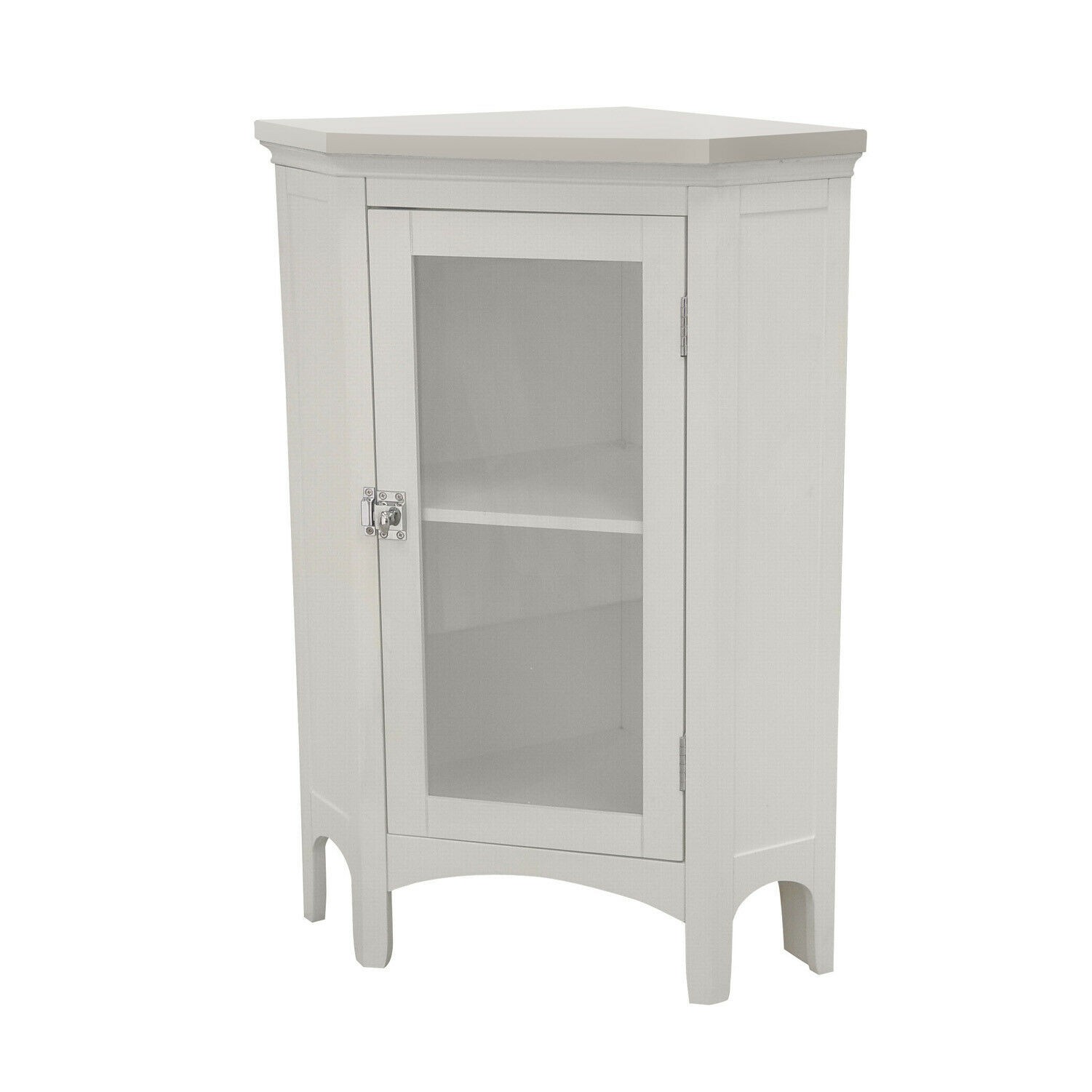 Free standing corner shelves