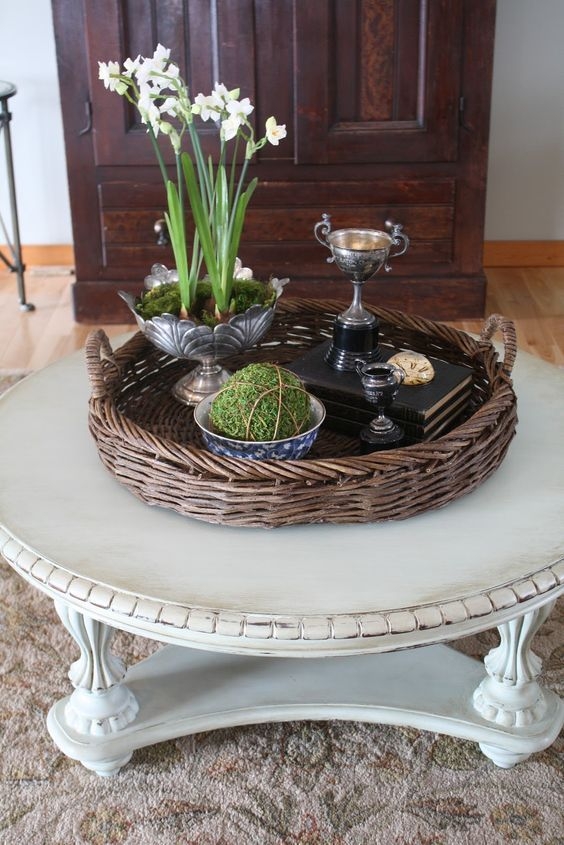 French provincial sofa table