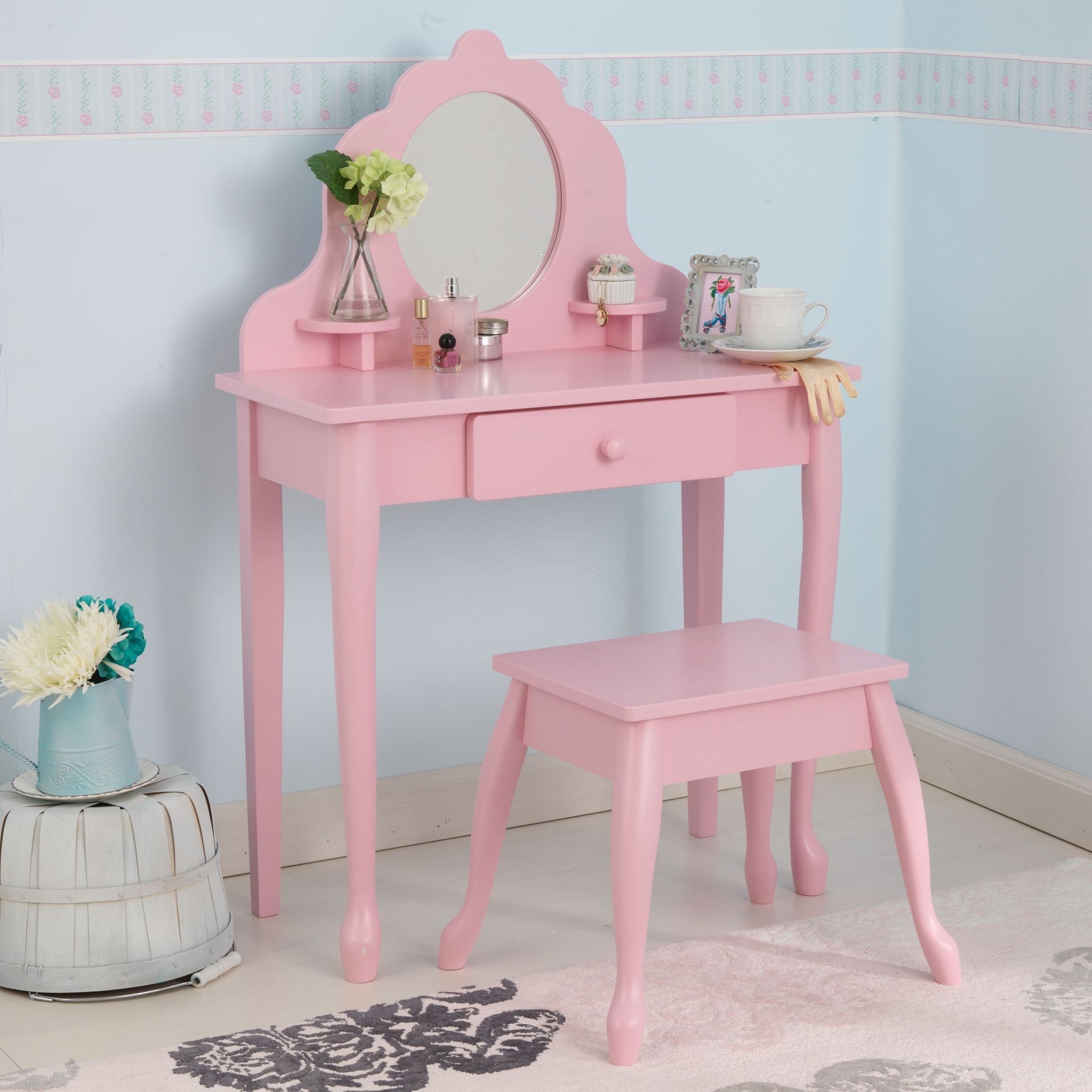 Girls wooden vanity set