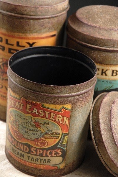 Metal kitchen canisters